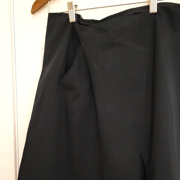 DKNY Women's Cotton midi A-line Skirt / Black / US 2 - Picture 14 of 15